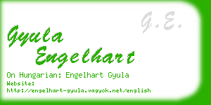 gyula engelhart business card